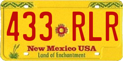 NM license plate 433RLR
