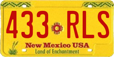 NM license plate 433RLS