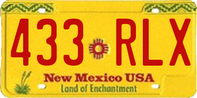 NM license plate 433RLX