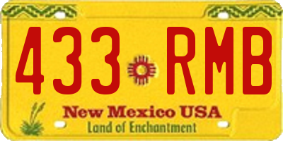 NM license plate 433RMB
