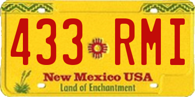 NM license plate 433RMI