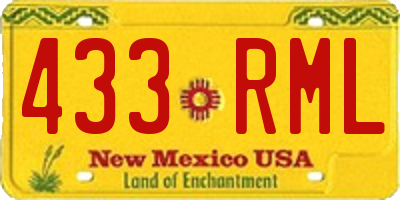 NM license plate 433RML