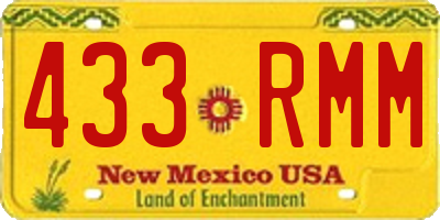 NM license plate 433RMM
