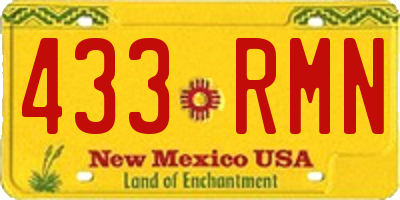 NM license plate 433RMN