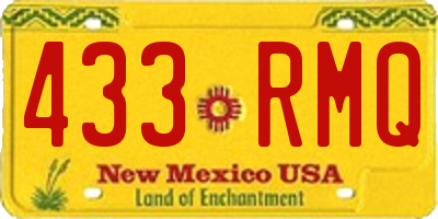 NM license plate 433RMQ