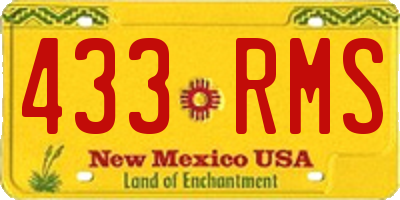 NM license plate 433RMS