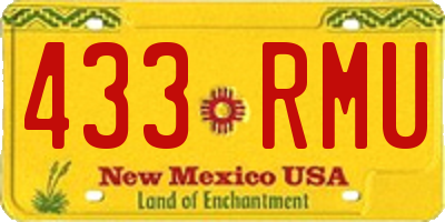 NM license plate 433RMU