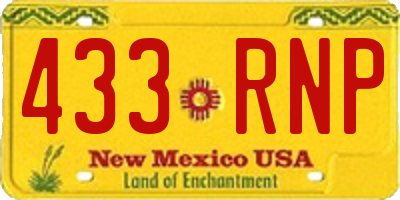 NM license plate 433RNP