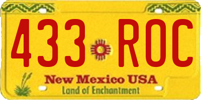 NM license plate 433ROC