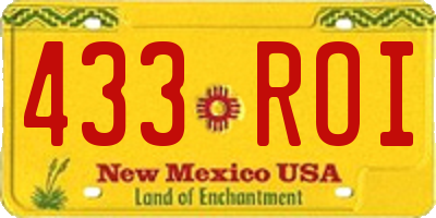 NM license plate 433ROI