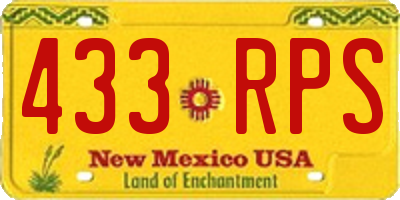 NM license plate 433RPS
