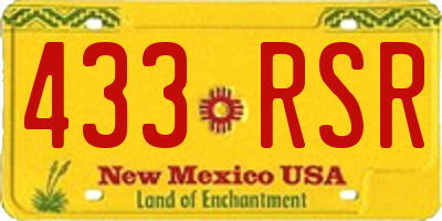 NM license plate 433RSR