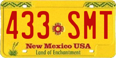 NM license plate 433SMT