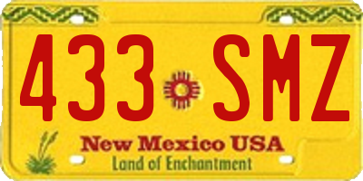 NM license plate 433SMZ