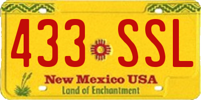 NM license plate 433SSL