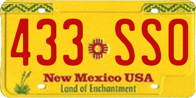 NM license plate 433SSO