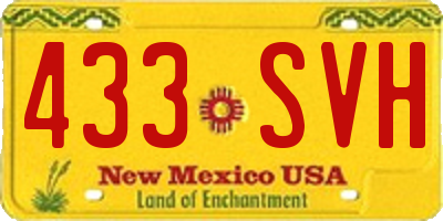 NM license plate 433SVH