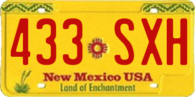 NM license plate 433SXH