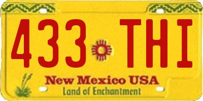 NM license plate 433THI