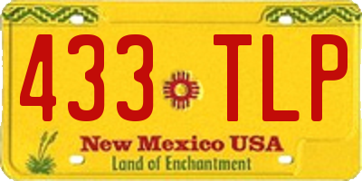 NM license plate 433TLP