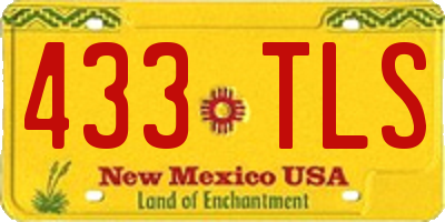 NM license plate 433TLS