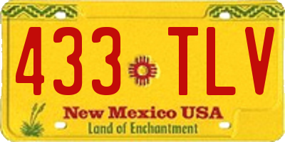 NM license plate 433TLV