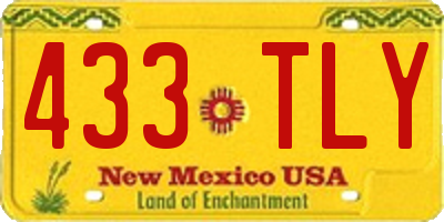 NM license plate 433TLY