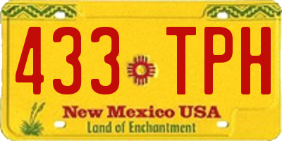 NM license plate 433TPH
