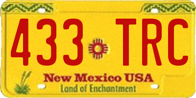 NM license plate 433TRC