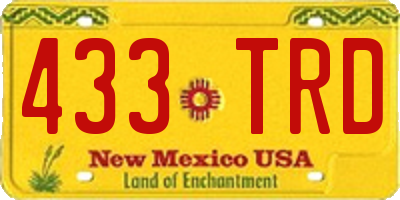 NM license plate 433TRD