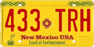 NM license plate 433TRH