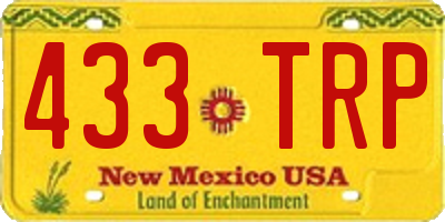 NM license plate 433TRP