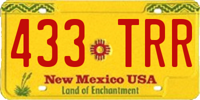 NM license plate 433TRR