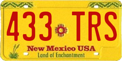NM license plate 433TRS