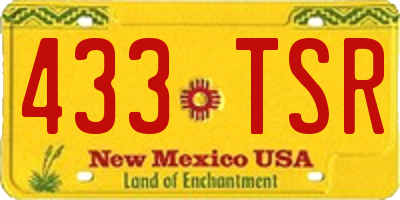 NM license plate 433TSR