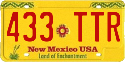 NM license plate 433TTR