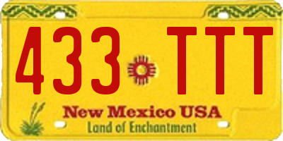NM license plate 433TTT