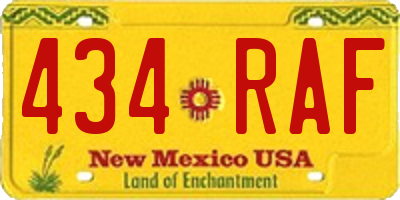 NM license plate 434RAF
