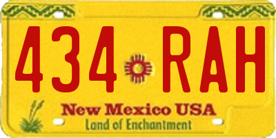 NM license plate 434RAH