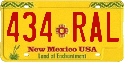 NM license plate 434RAL