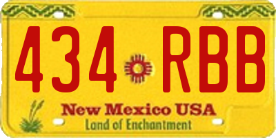 NM license plate 434RBB
