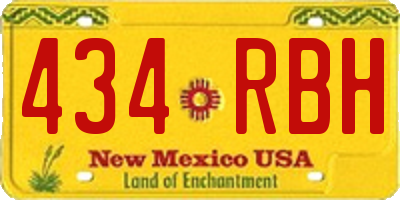 NM license plate 434RBH