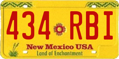 NM license plate 434RBI