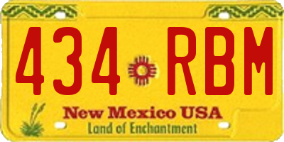 NM license plate 434RBM