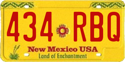 NM license plate 434RBQ
