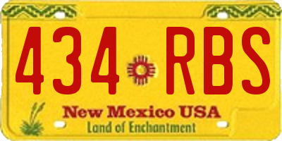 NM license plate 434RBS