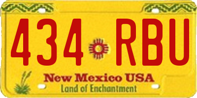 NM license plate 434RBU