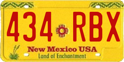 NM license plate 434RBX