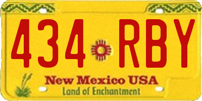 NM license plate 434RBY