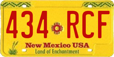 NM license plate 434RCF